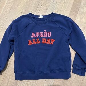 Crewcuts girls “Apres All Day” sweatshirt, size L (ages 10-11)